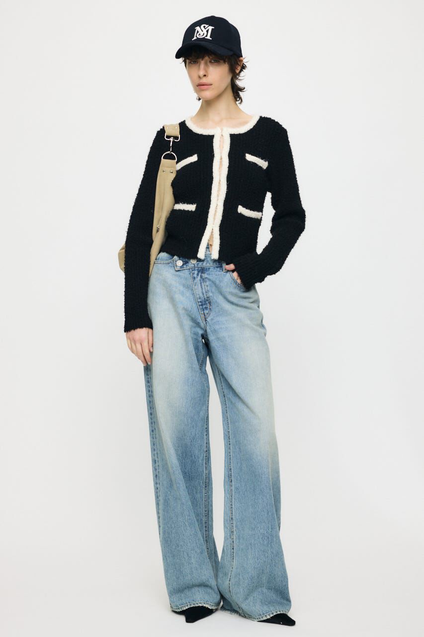 MOUSSY「CROSS WAIST WIDE ストレート」|デニム|