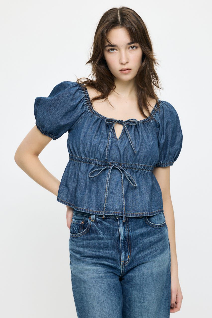 MOUSSY「DENIM PUFF ブラウス」|シャツ・ブラウス|