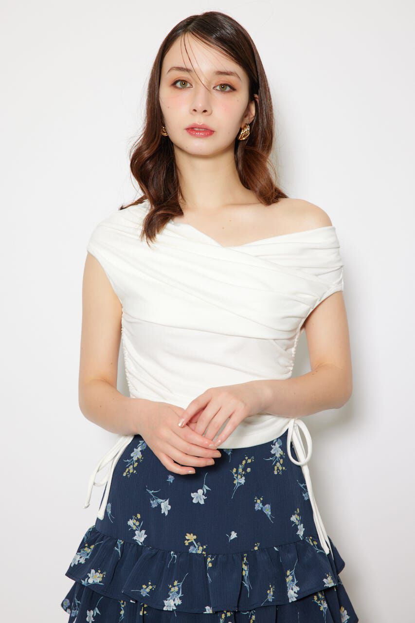 rienda「カシュクールサイドドロストトップス」|Tシャツ・カットソー|