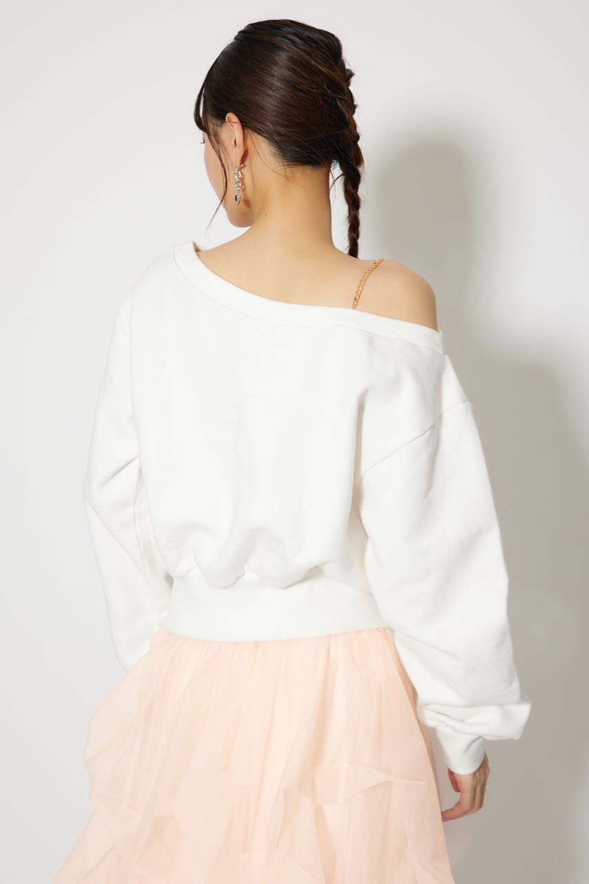 rienda「ワンショルダーボリュームスウェットトップス」|Tシャツ・カットソー|