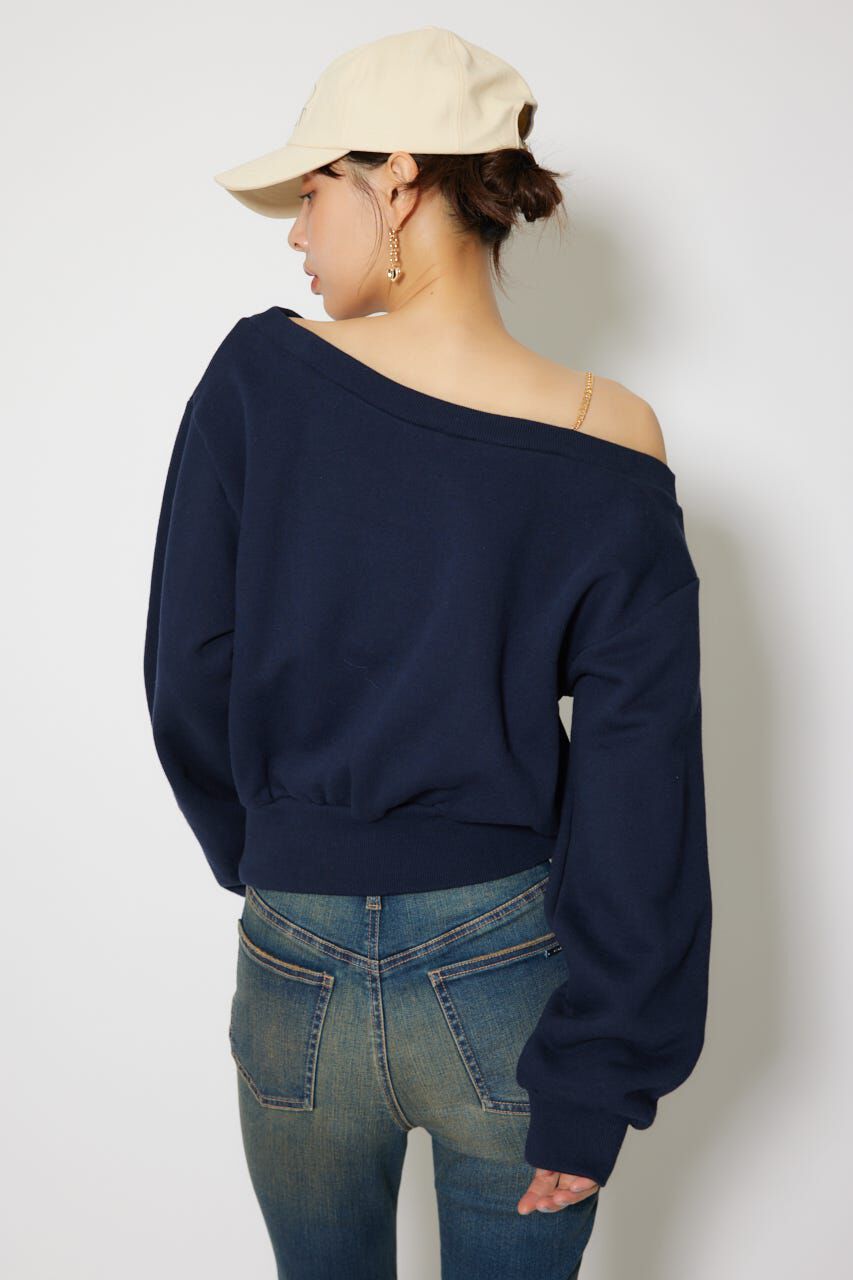 rienda「ワンショルダーボリュームスウェットトップス」|Tシャツ・カットソー|