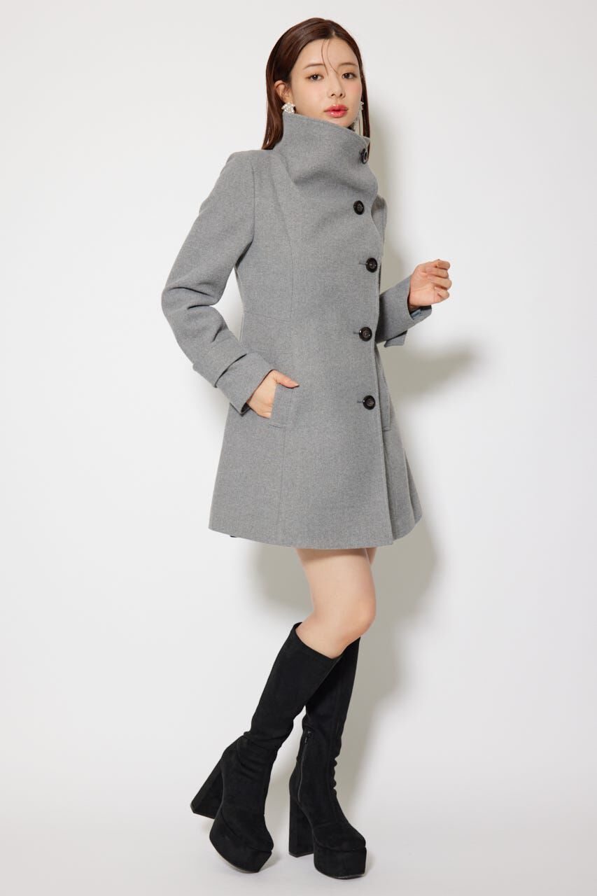 rienda「25オーバーネックシンデレララインミニコート」|その他|