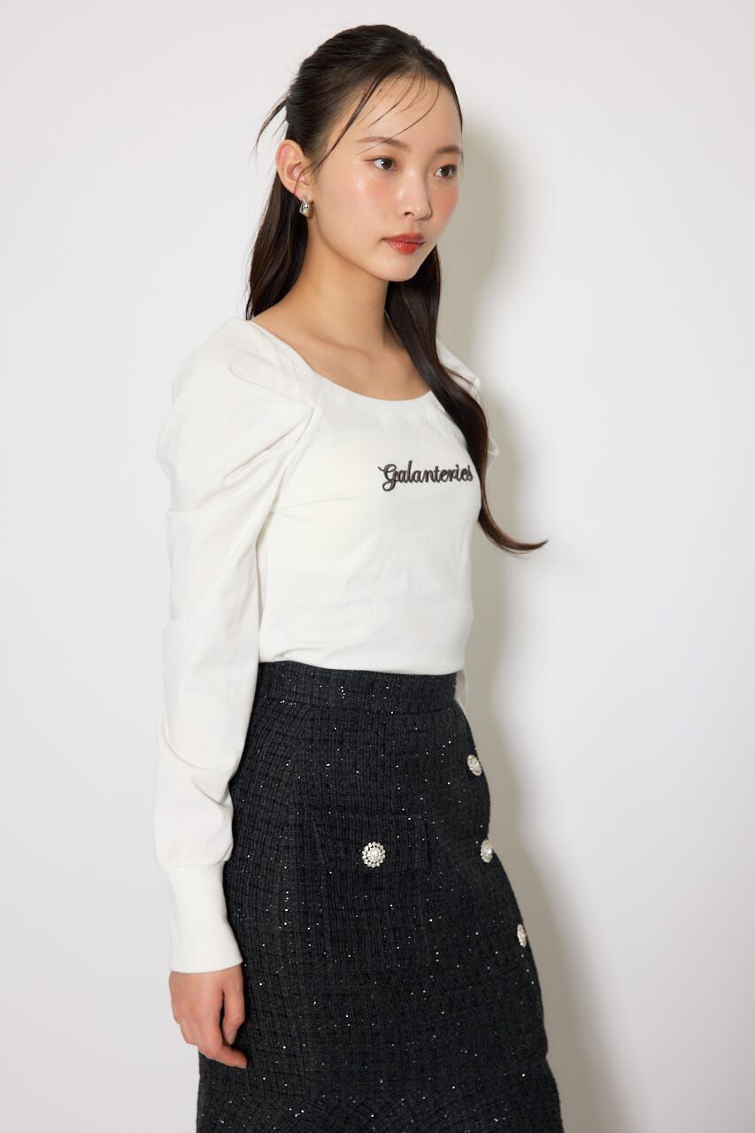 rienda「オフショルカットロングTシャツ」|Tシャツ・カットソー|