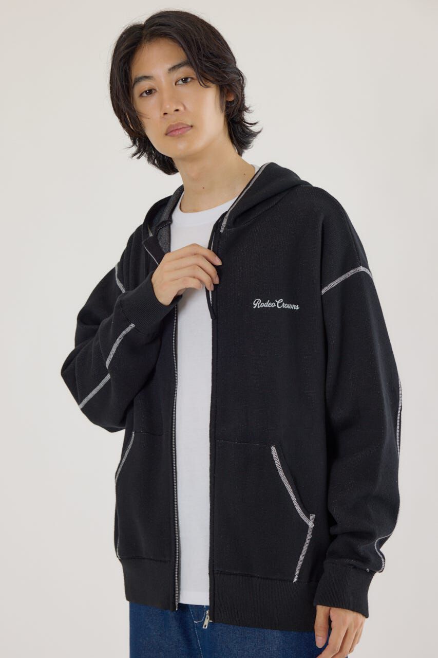 RODEO CROWNS「スウェットライクロゴZIPパーカー」|パーカー|BLK