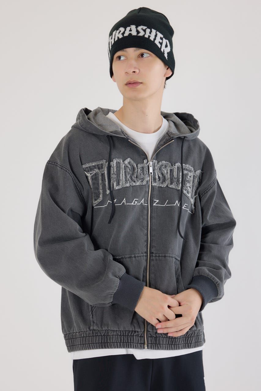 RODEO CROWNS「(THRASHER) デニムフードブルゾン」|ブルゾン・スタジャン|