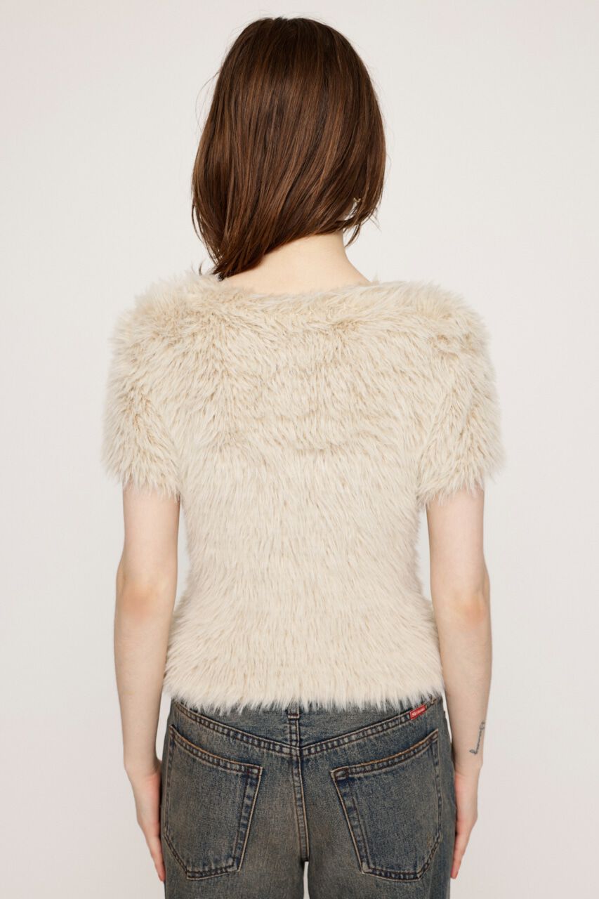 SLY「MIX SHAGGY TINY Tシャツ」|ニット・セーター|