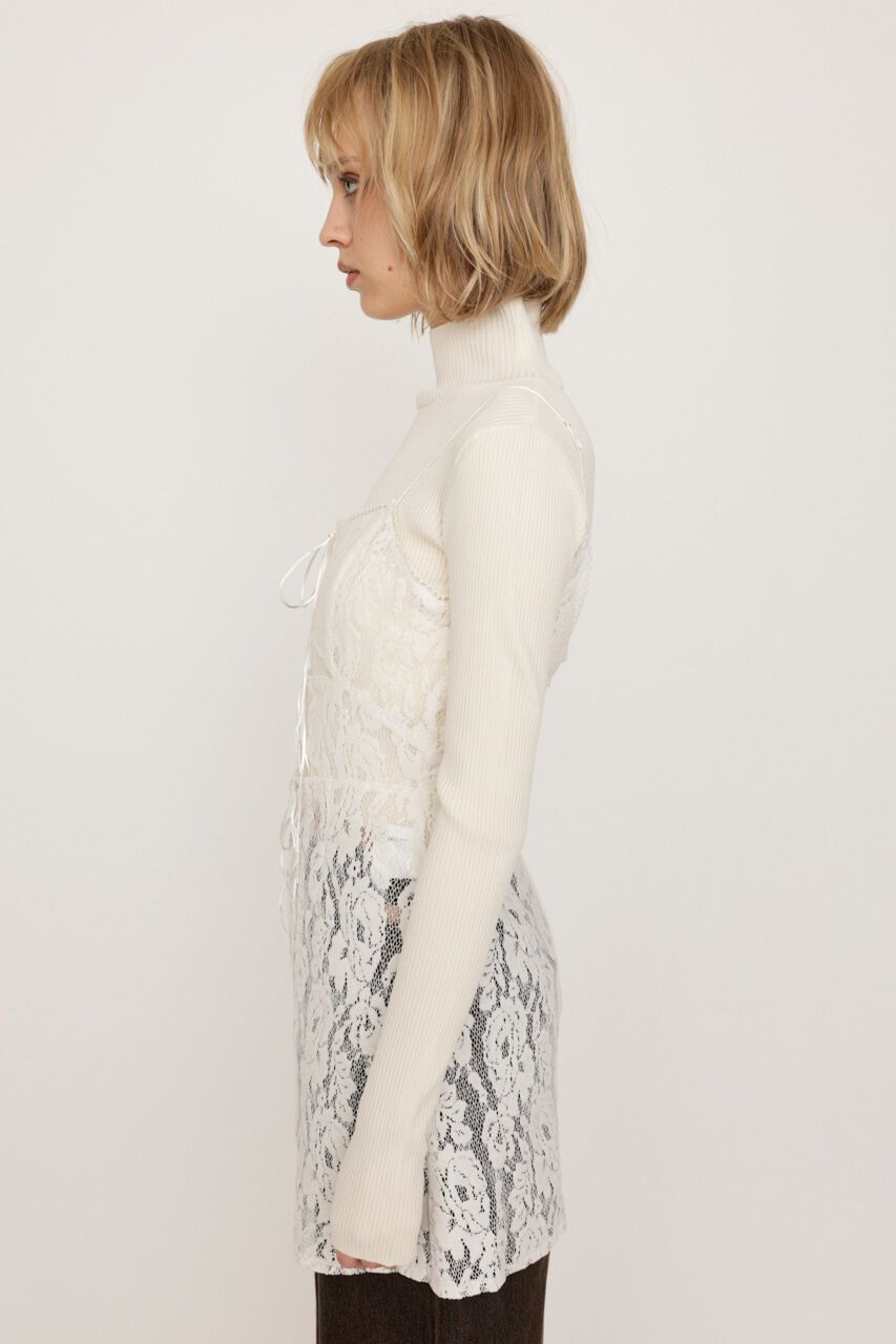 SLY「FROCKY LACE RIBBON トップス」|キャミソール|