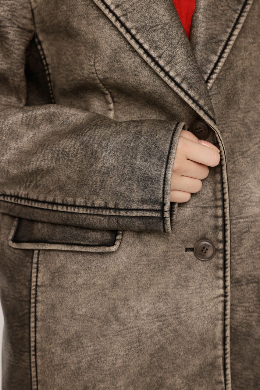 SLY「VINTAGE F／LEATHER TAILORED ジャケット」|その他|