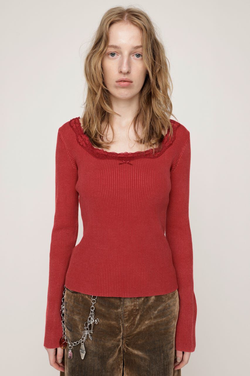 SLY「LACE DOCKING トップス」|ニット・セーター|