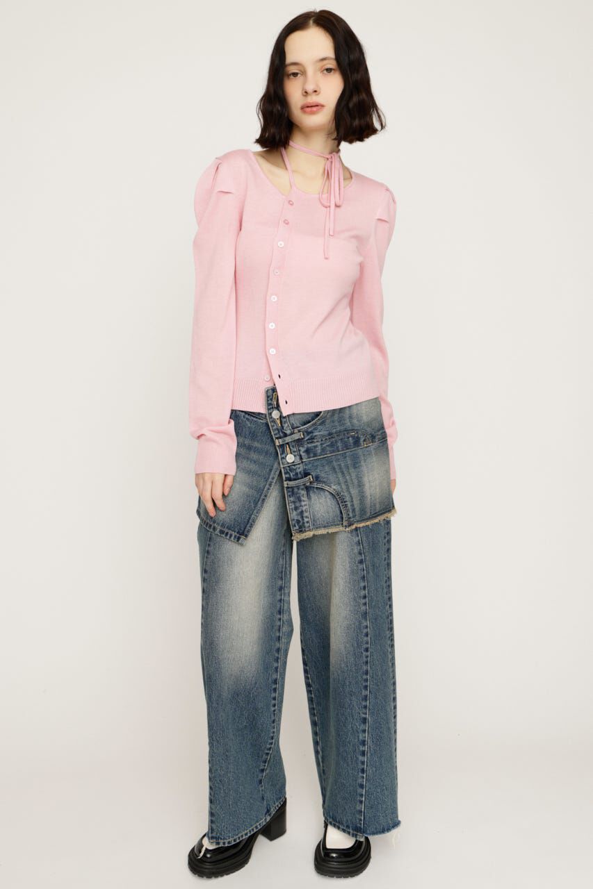 SLY「CURVE RIBBON HG PUFF トップス」|ニット・セーター|
