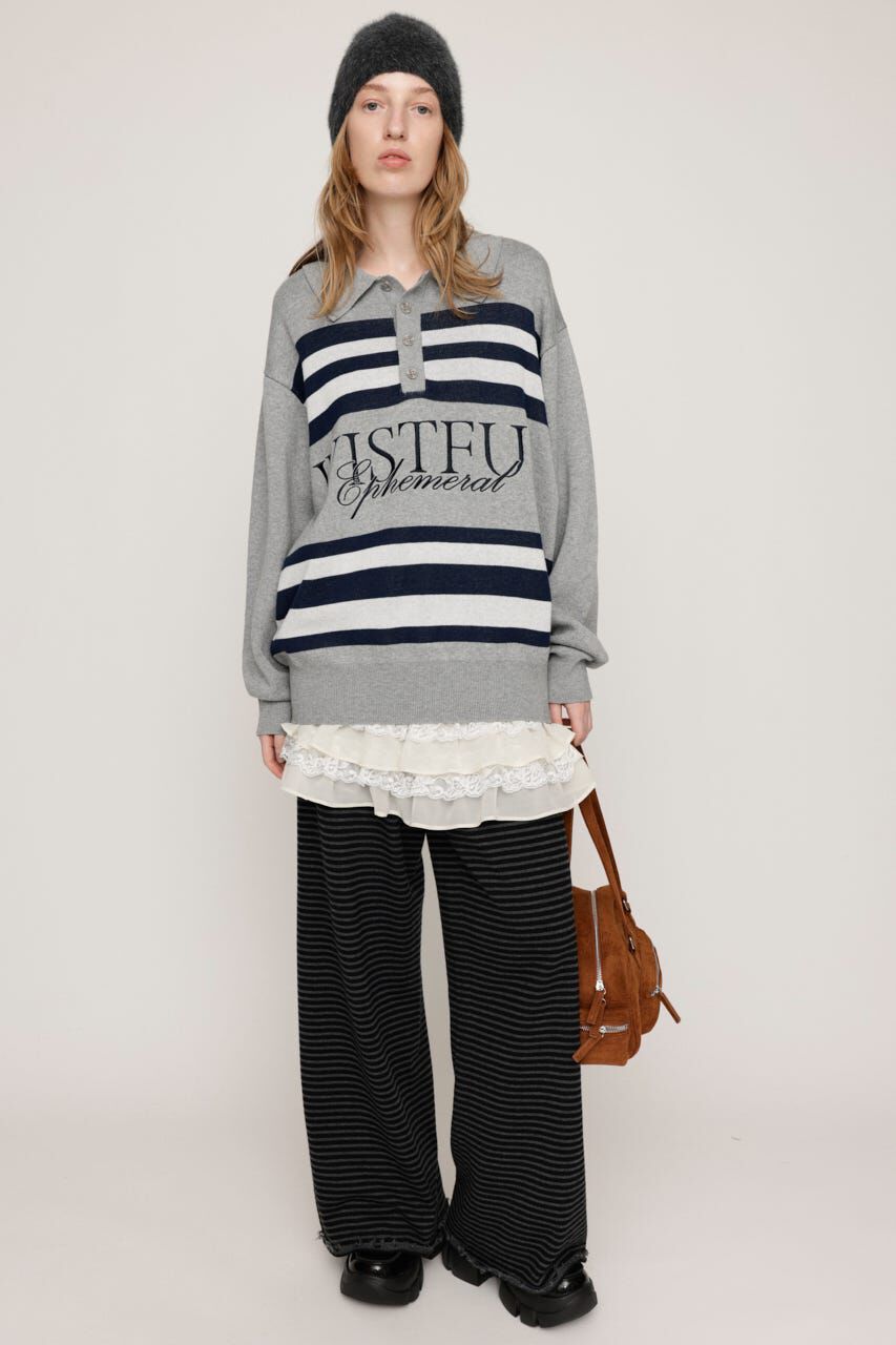 SLY「FRONT LOGO POLO トップス」|ニット・セーター|