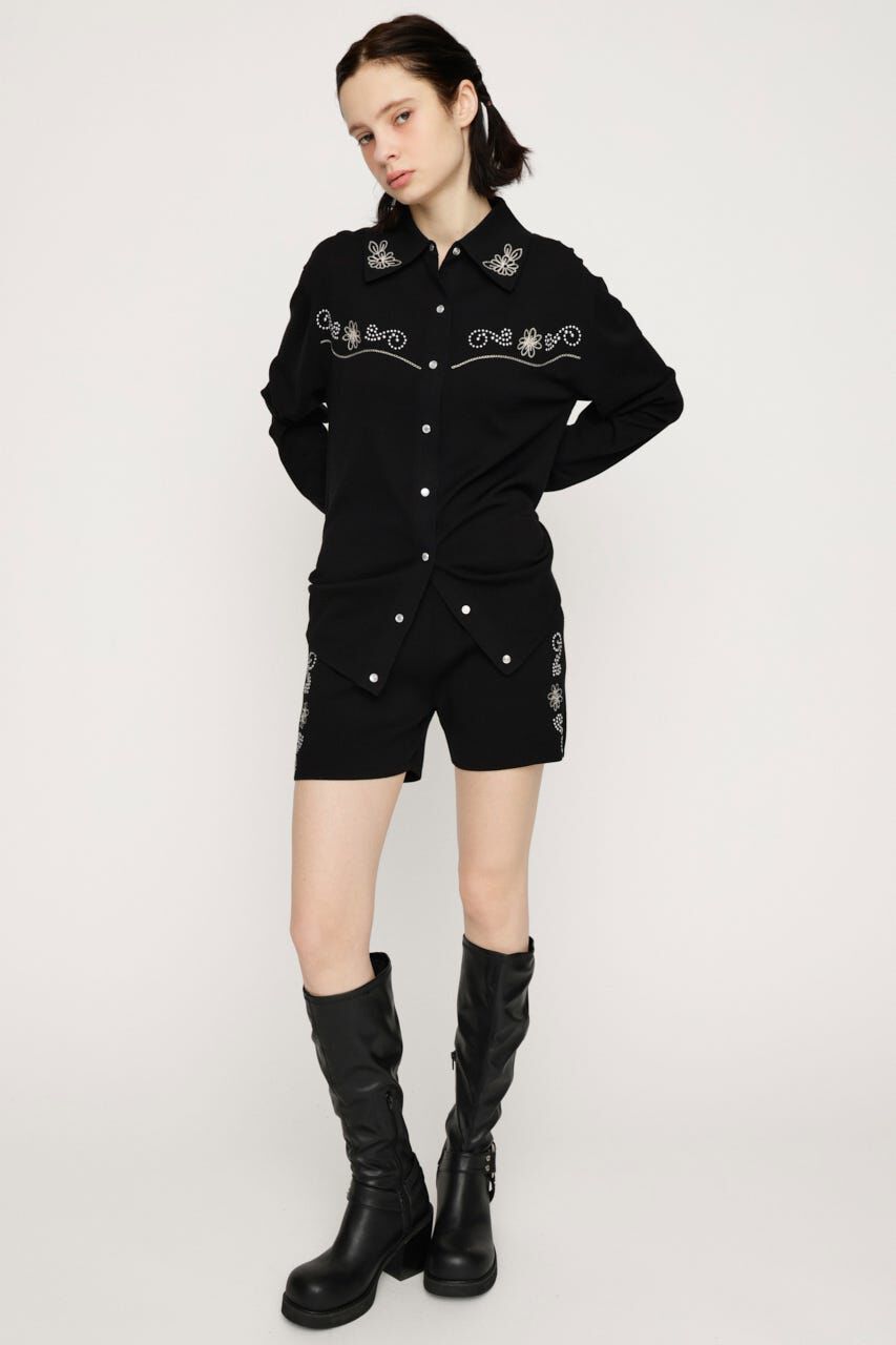 SLY「WESTERN STUDS KNIT ショートパンツ」|その他|