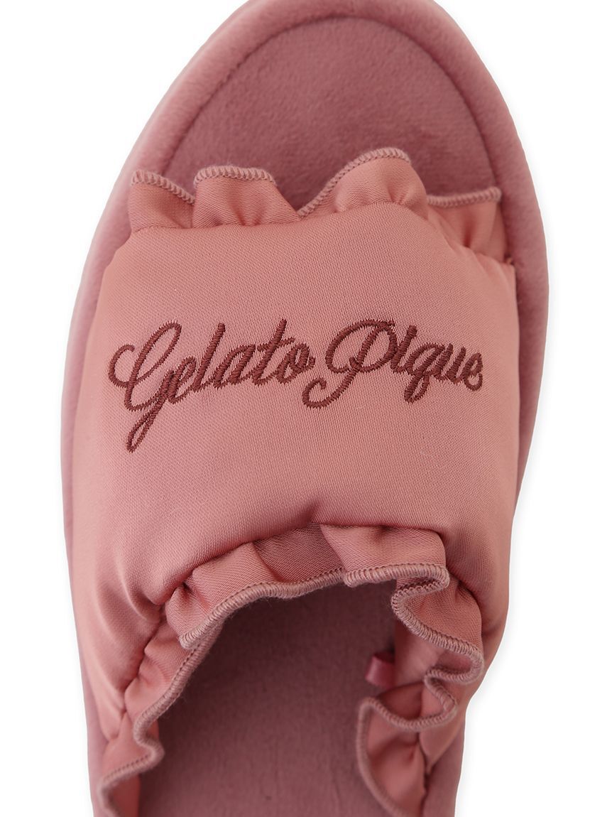 gelato pique「サテンフリルルームシューズ」|ルームシューズ|