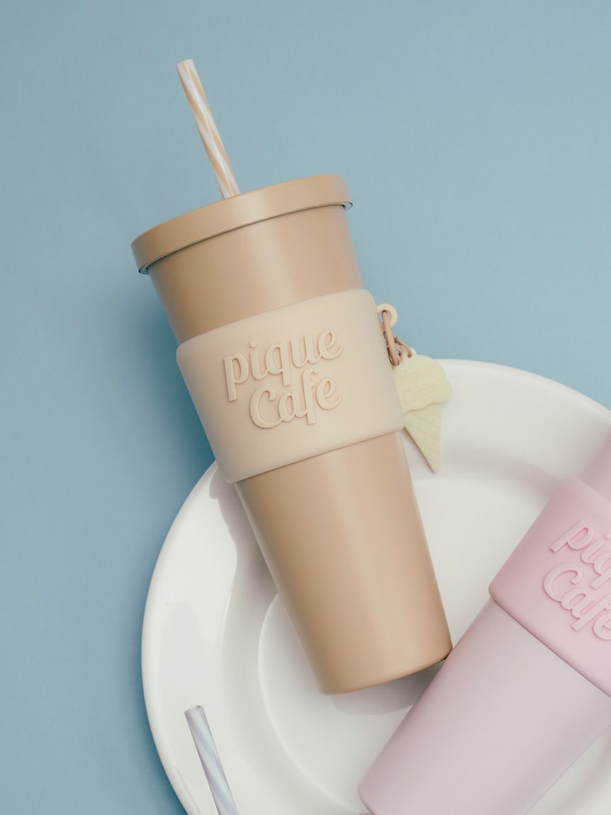 gelato pique cafe「【cafe】ストロー付き ステンレスタンブラー」|グラス・マグカップ|BEG