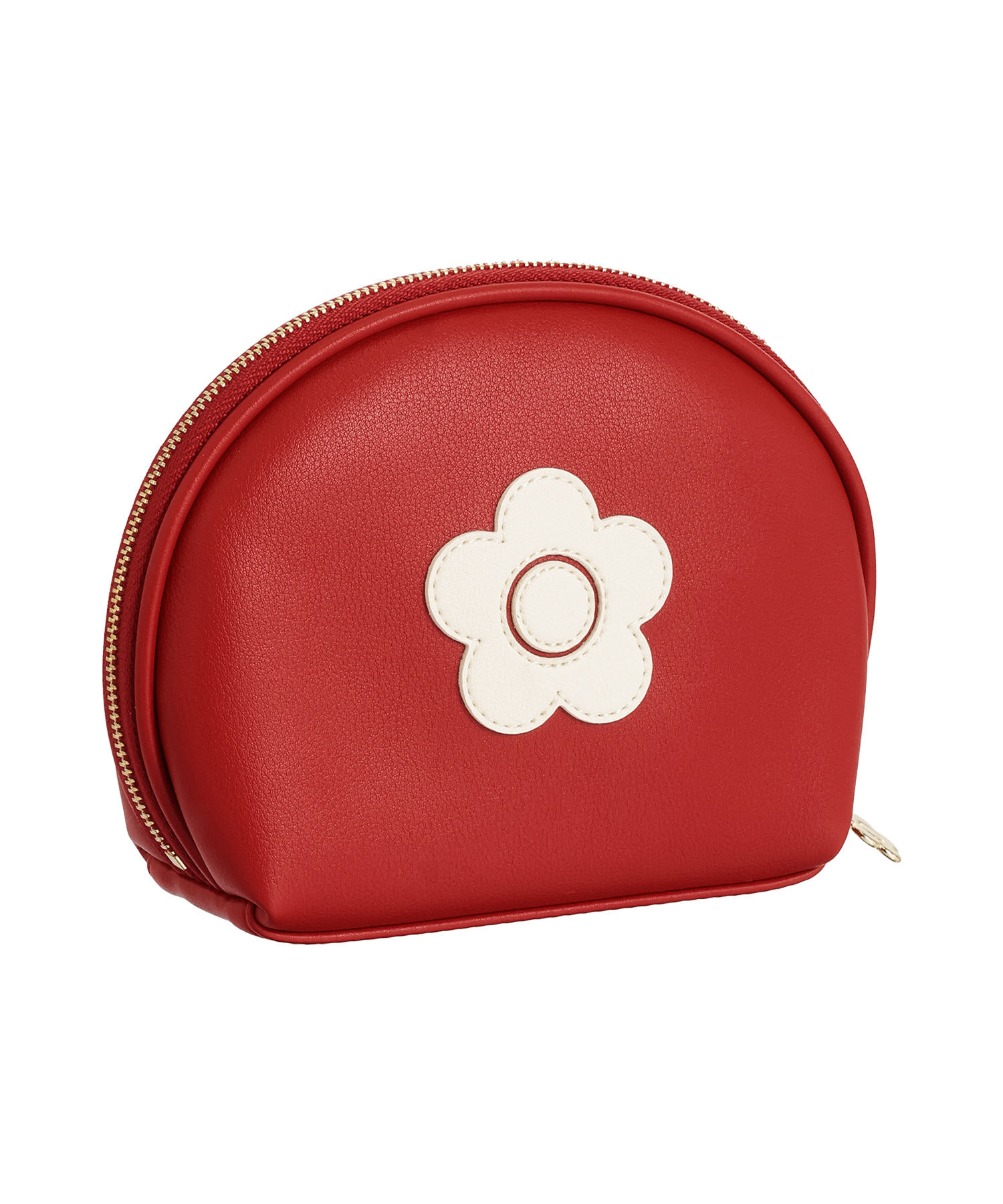 MARY QUANT「レトロロゴパッチ ラウンドポーチL」|ポーチ|
