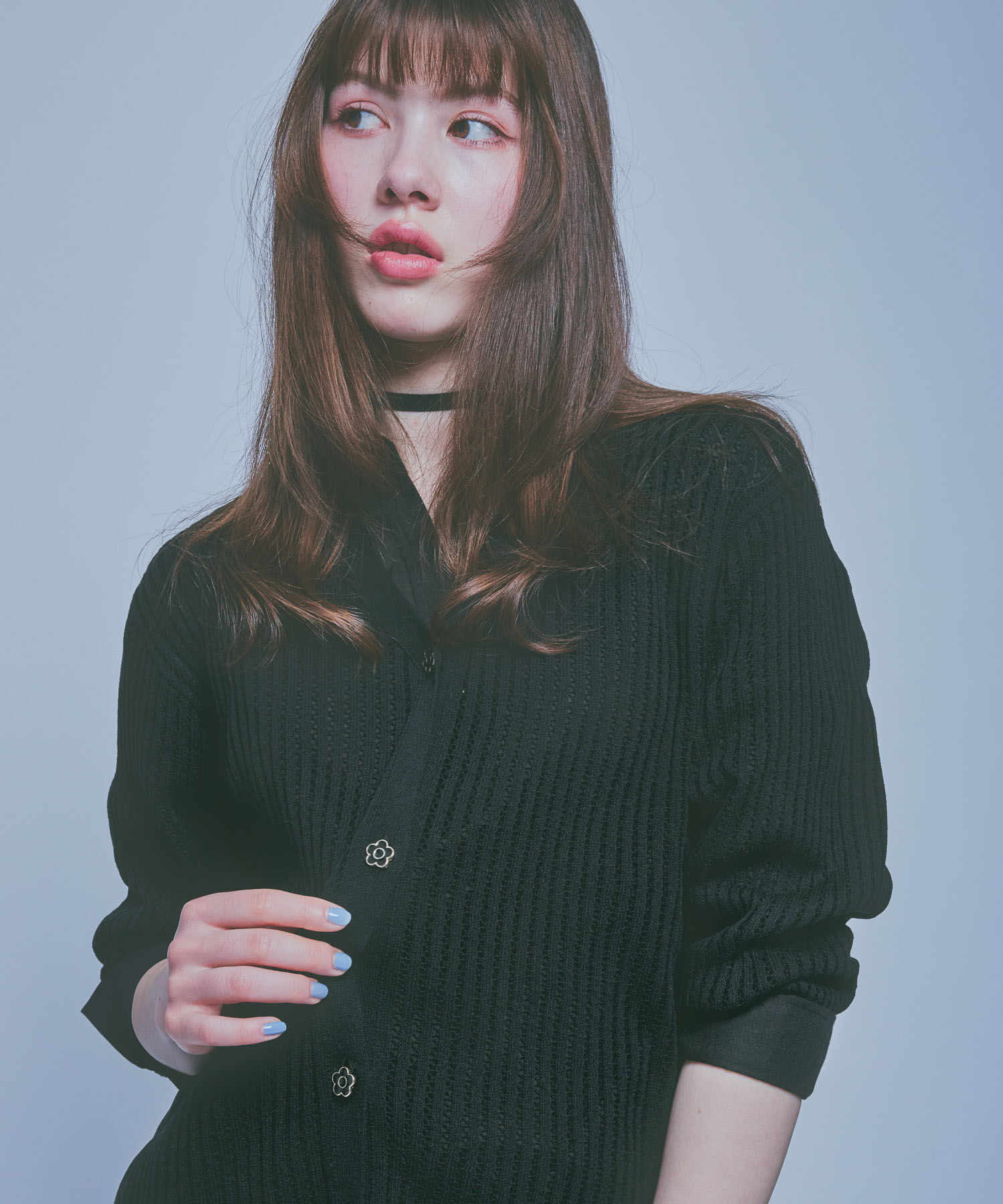 MARY QUANT「ライトメッシュ カーディガン」|カーディガン|