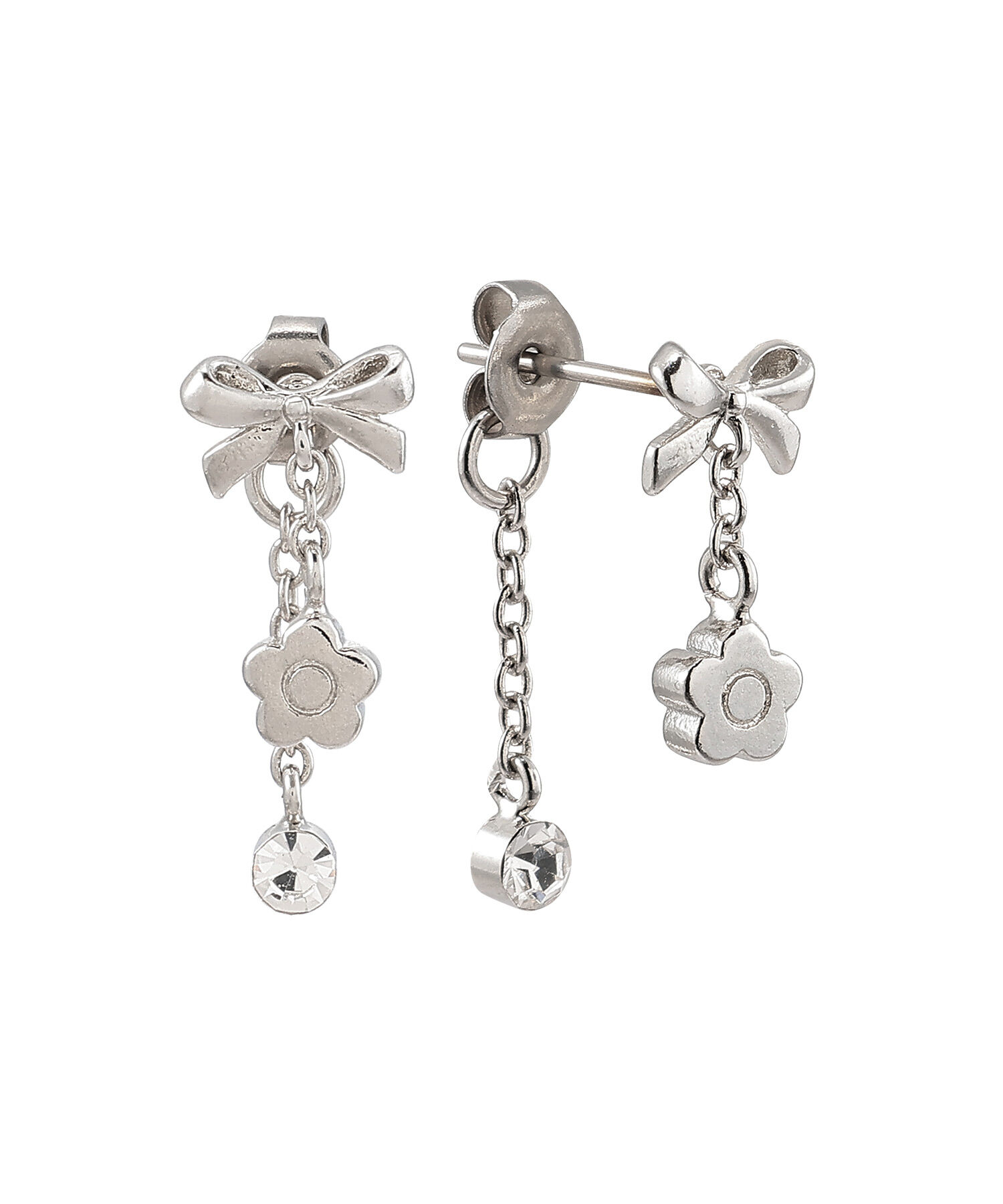 MARY QUANT「プチメタルリボン ピアス」|ピアス|