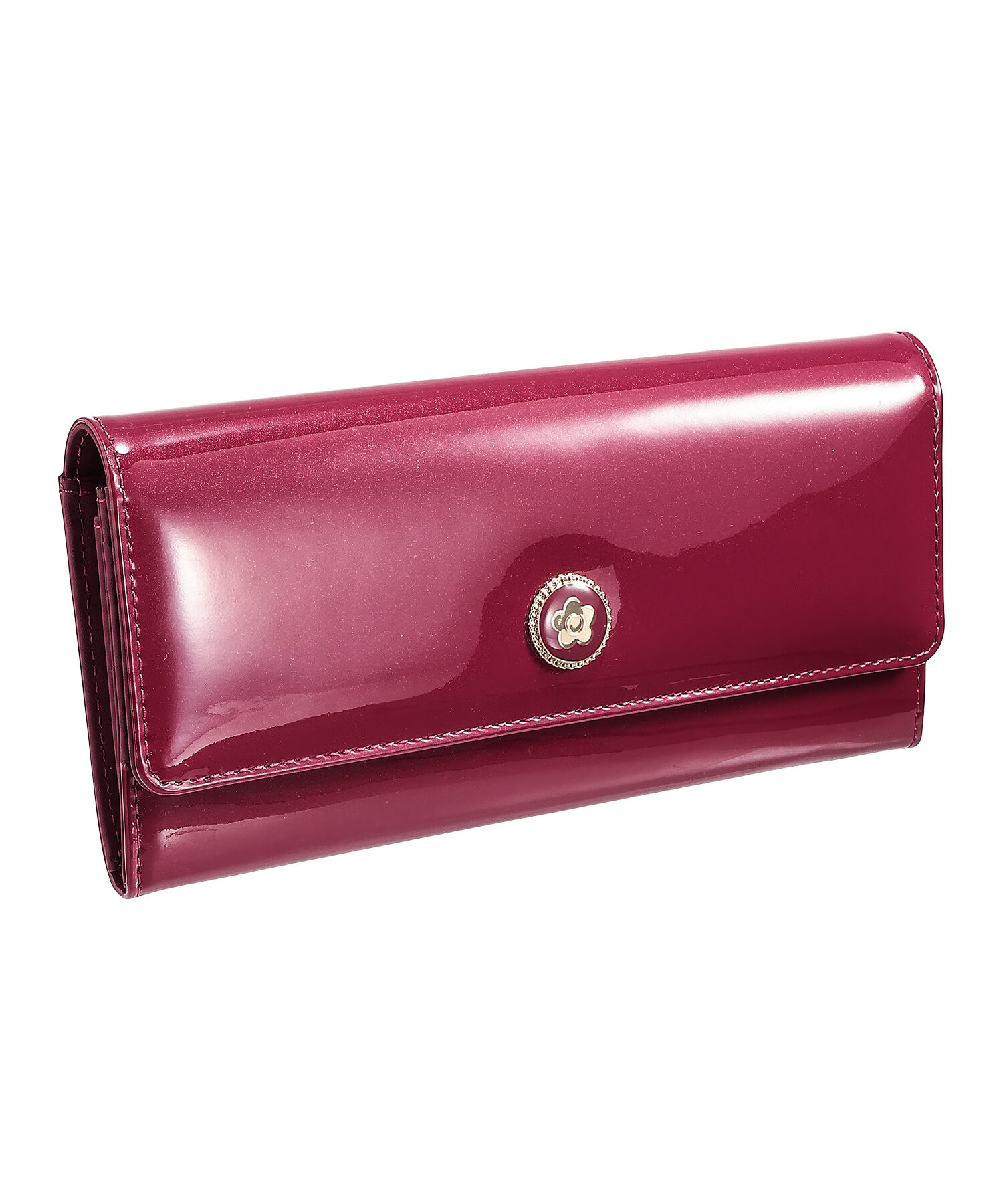 MARY QUANT「ラメエナメル パース」|財布|ワイン