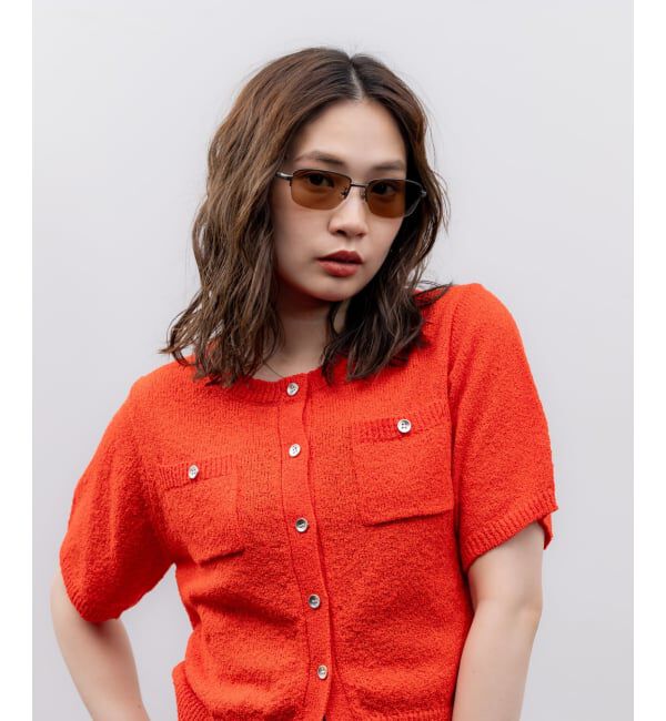  「SUNGLASSES COLLECTION ウェリントン型 サングラス | 軽量 メタル カラーレンズ 紫外線対策 UVカット     」|サングラス|