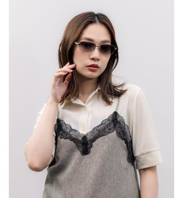  「SUNGLASSES COLLECTION ウェリントン型 サングラス | 軽量 メタル カラーレンズ 紫外線対策 UVカット     」|サングラス|