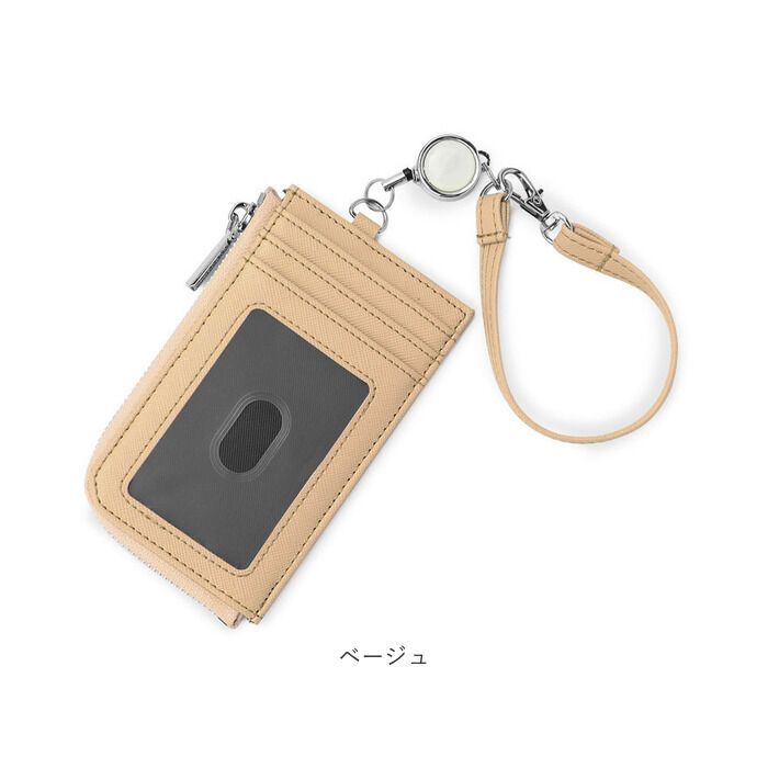 BACKYARD FAMILY「パスケース リール付き 通販 Blanc Pomm コインケース 小銭入れ キーケース ミニ財布」|定期入れ|