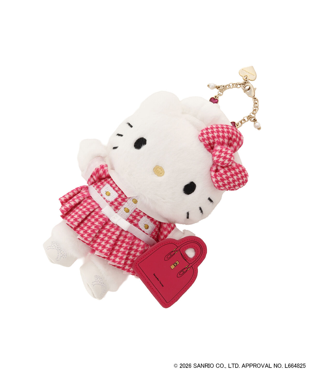 Samantha Thavasa「「ハローキティ」コレクション ぬいぐるみチャーム（ブラック）」|チャーム・キーホルダー|ピンク