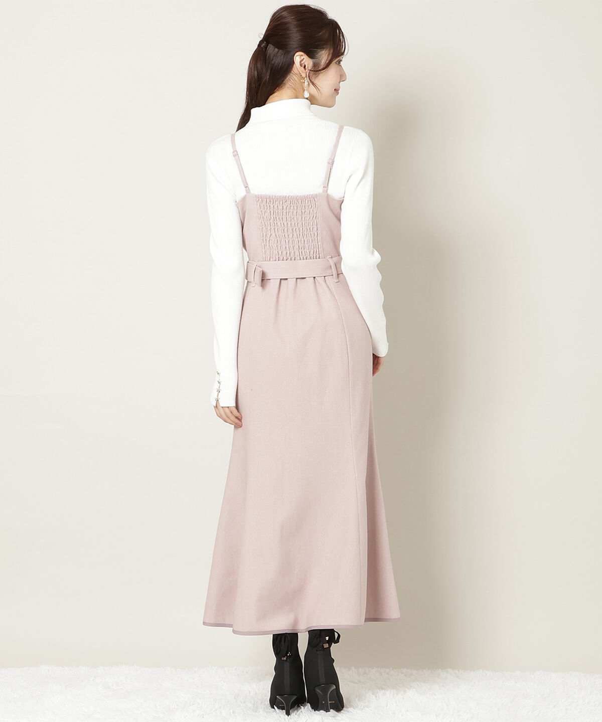 WILLSELECTION「ベルト付きVカットマーメイドキャミワンピース」|ワンピース|