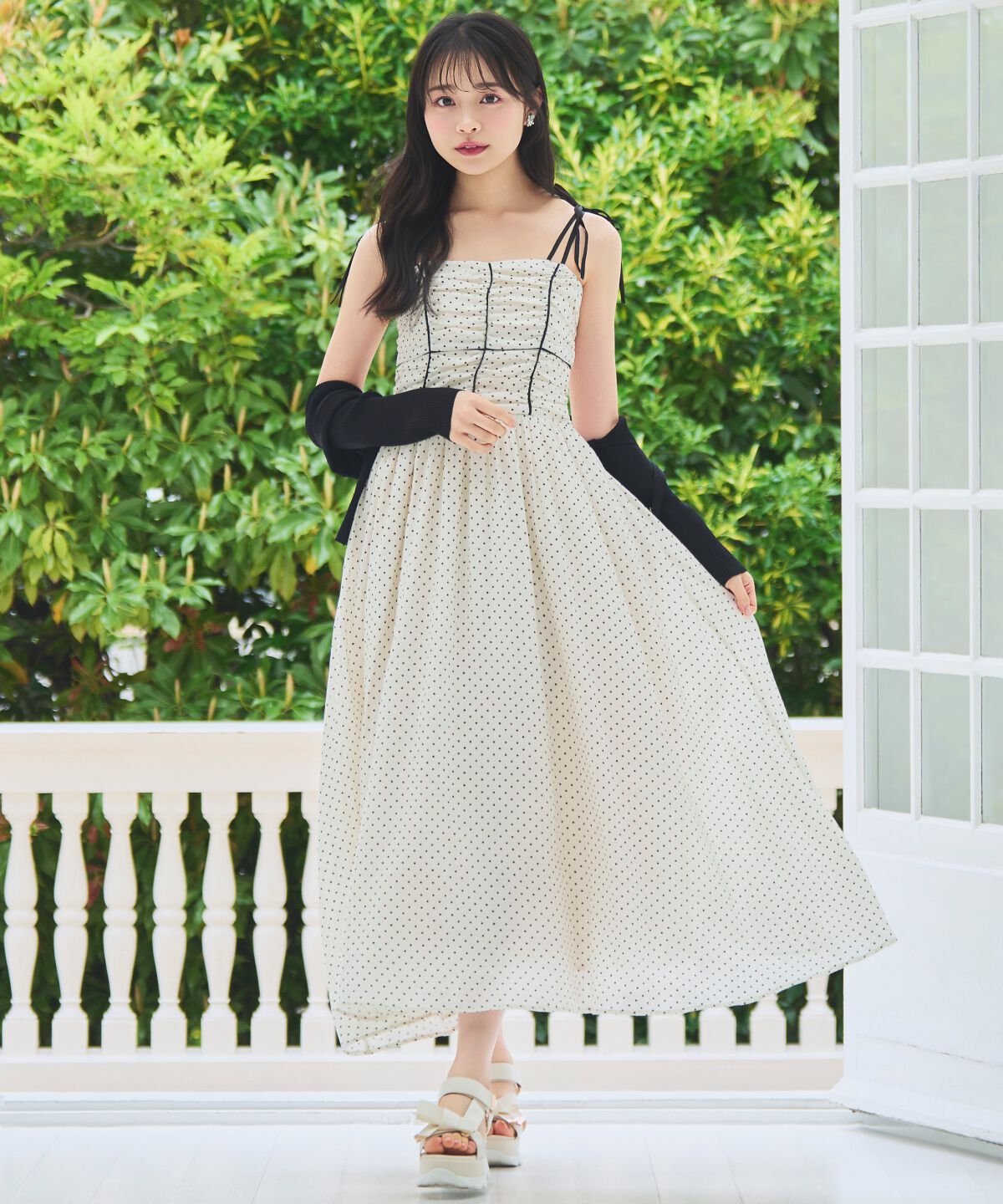 WILLSELECTION「リボンショルダーギャザーキャミワンピース」|ワンピース|