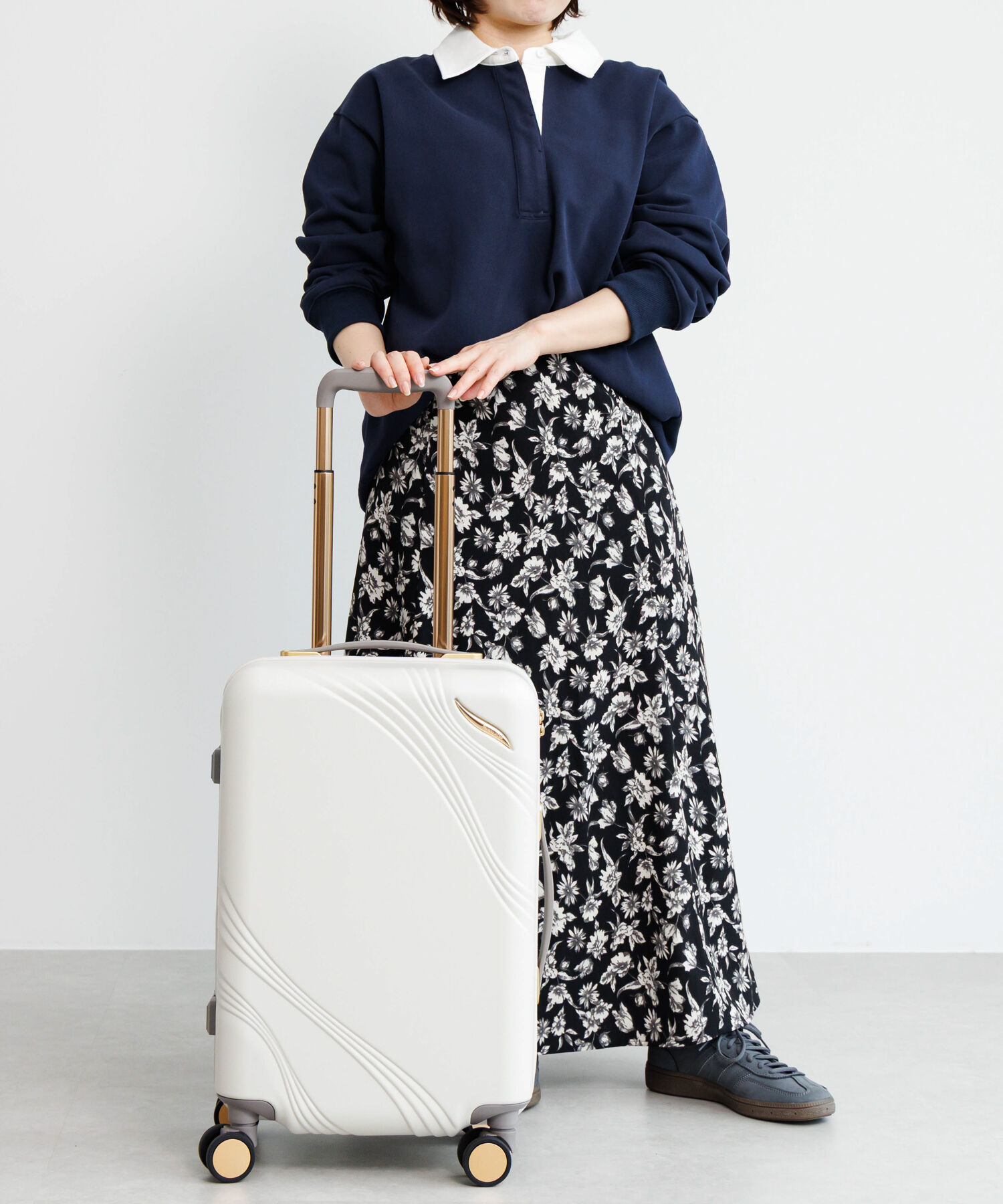 Jewelna Rose「Jewelna Rose メリエル スーツケース キャリーケース Sサイズ 35L 機内持ち込み 09371」|キャリーケース|オフホワイト