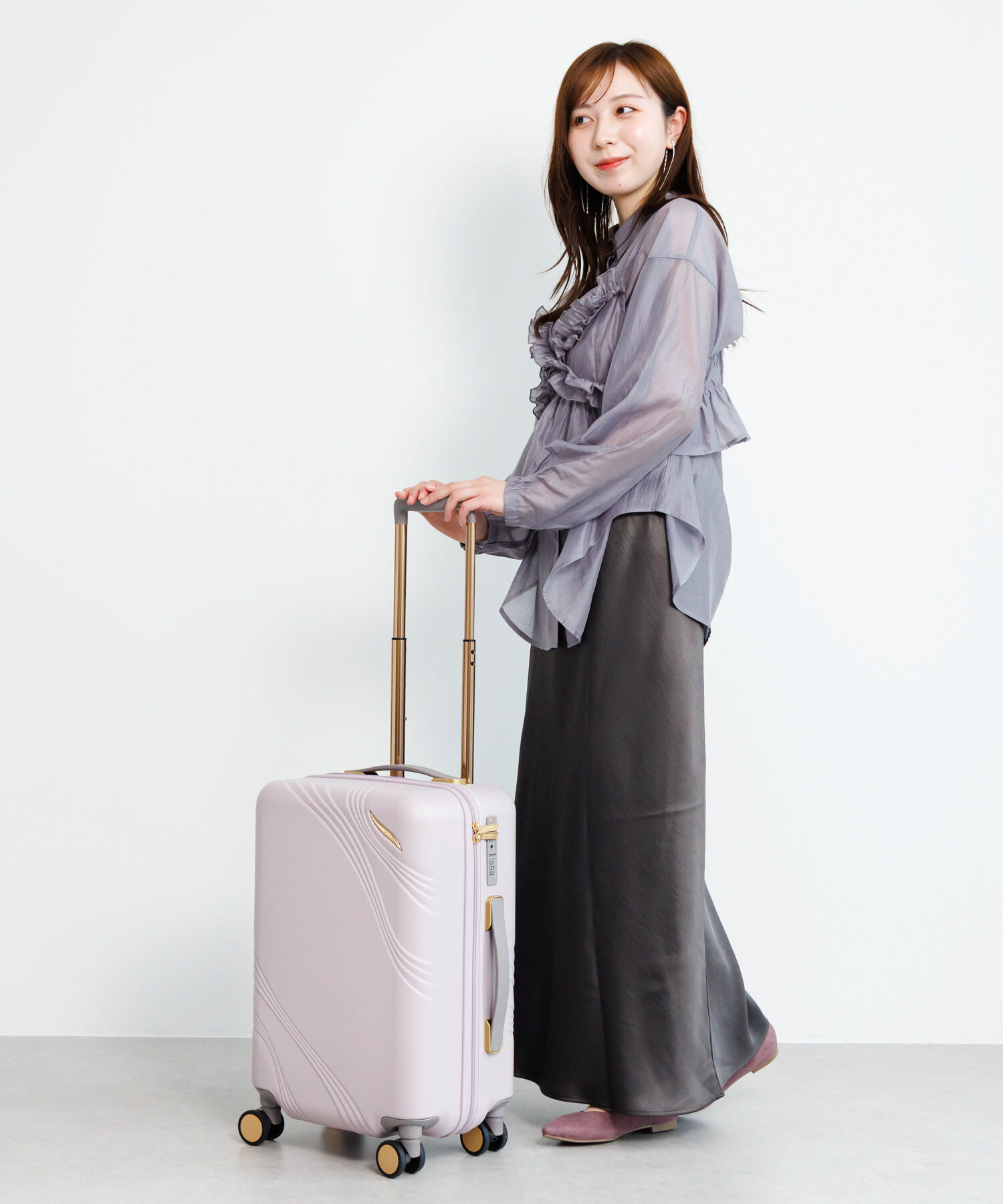 Jewelna Rose「Jewelna Rose メリエル スーツケース キャリーケース Sサイズ 35L 機内持ち込み 09371」|キャリーケース|