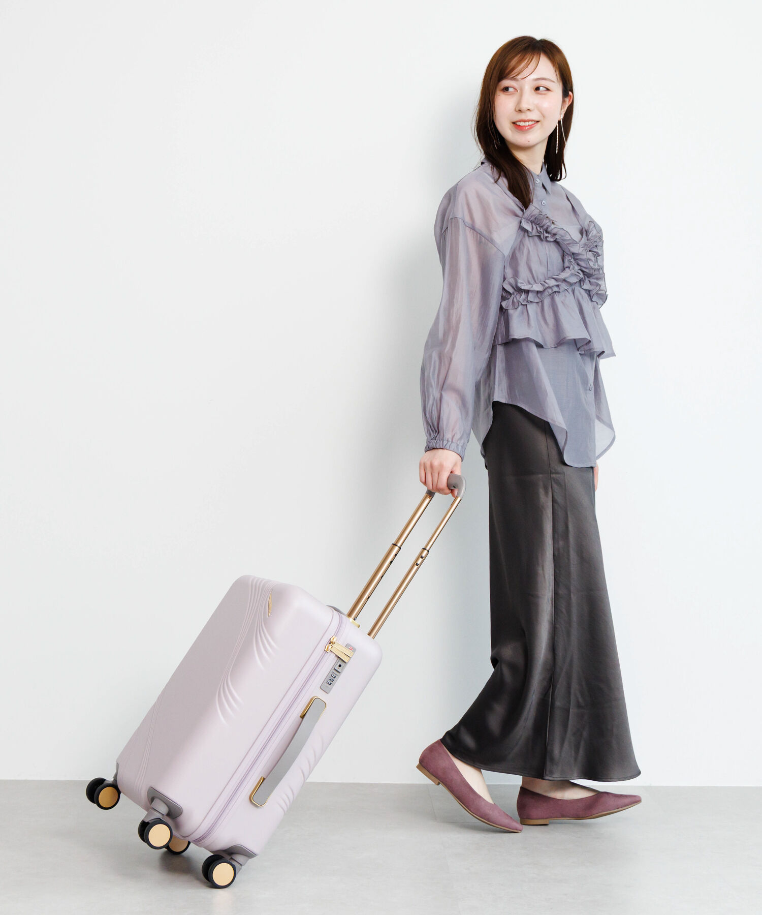 Jewelna Rose「Jewelna Rose メリエル スーツケース キャリーケース Sサイズ 35L 機内持ち込み 09371」|キャリーケース|
