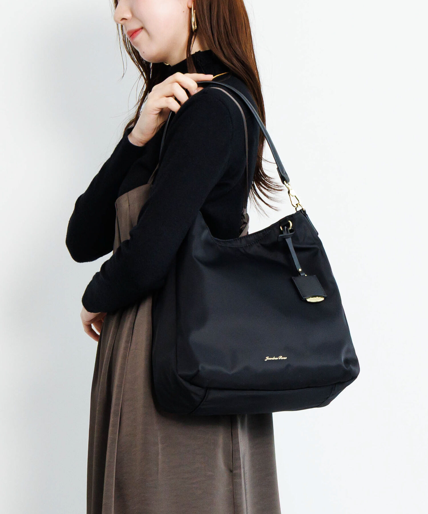 Jewelna Rose「Jewelna Rose ルフィーヌ・トラベルバッグ 2wayショルダーバッグ 16342」|ショルダー・メッセンジャー|ブラック