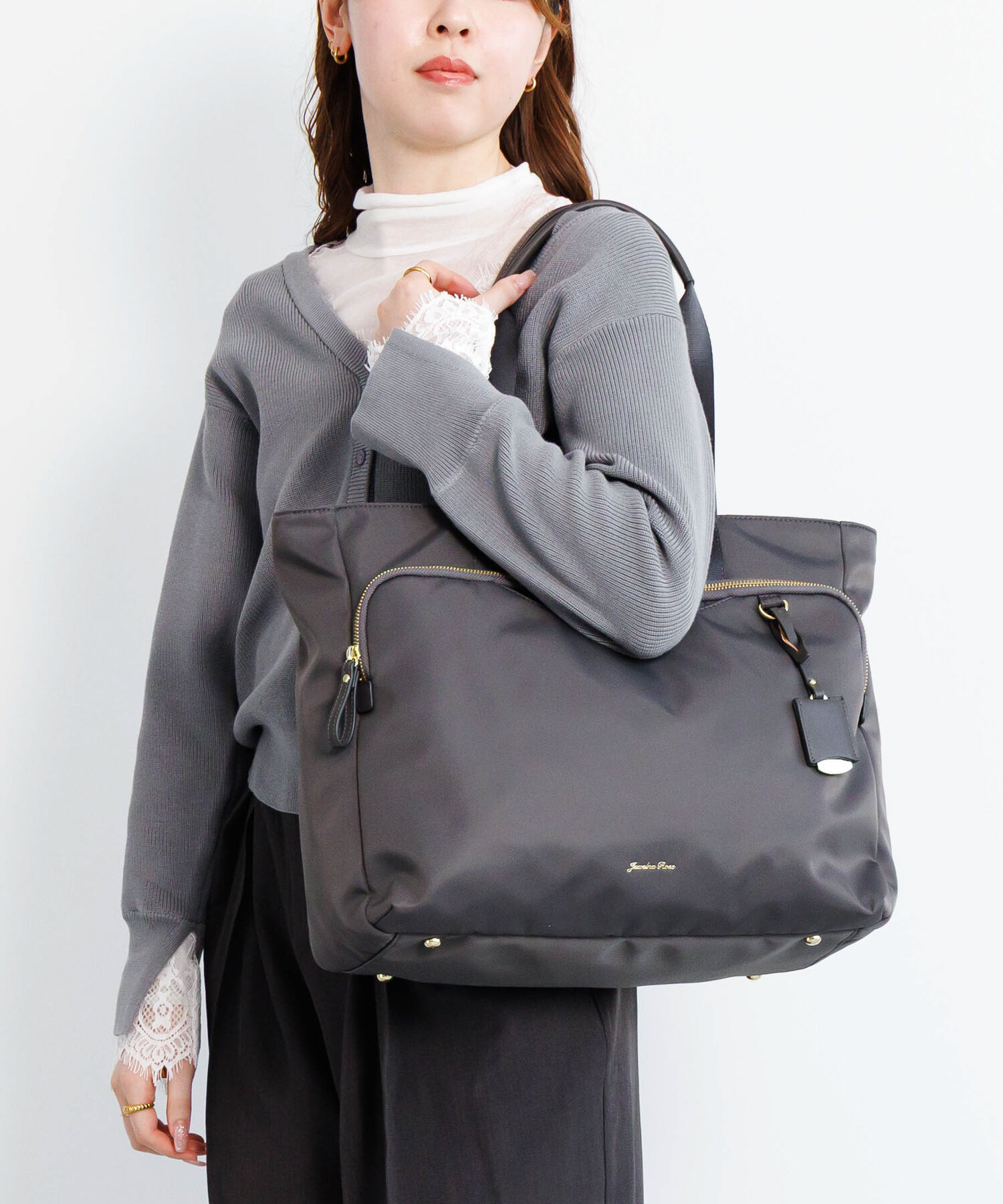 Jewelna Rose「Jewelna Rose ルフィーヌ・トラベルバッグ トートバッグ 16343」|トートバッグ|ダークグレー