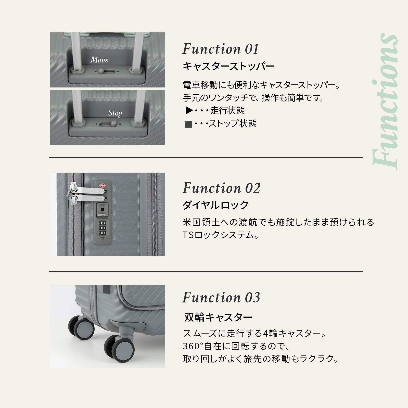 HaNT「HaNT／ハント ココント スーツケース フロントオープン 65/78L 05512」|キャリーケース|