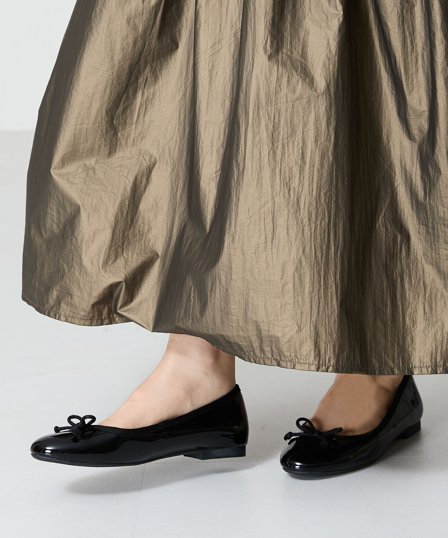 ORiental TRaffic「【 WEB限定 】 バレエシューズ /R-4006 パンプス フラット 厚手クッション エナメル ヒール1cm」|パンプス|
