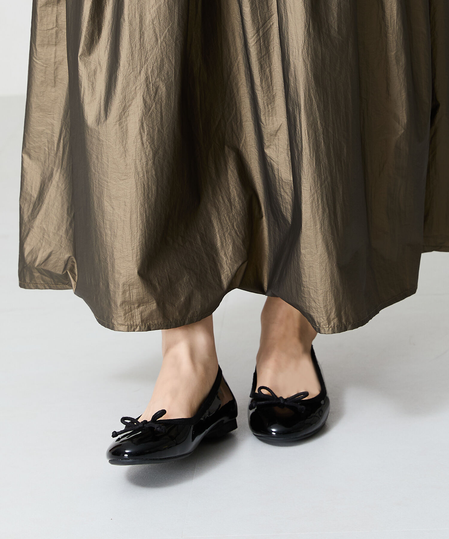 ORiental TRaffic「【 WEB限定 】 バレエシューズ /R-4006 パンプス フラット 厚手クッション エナメル ヒール1cm」|パンプス|