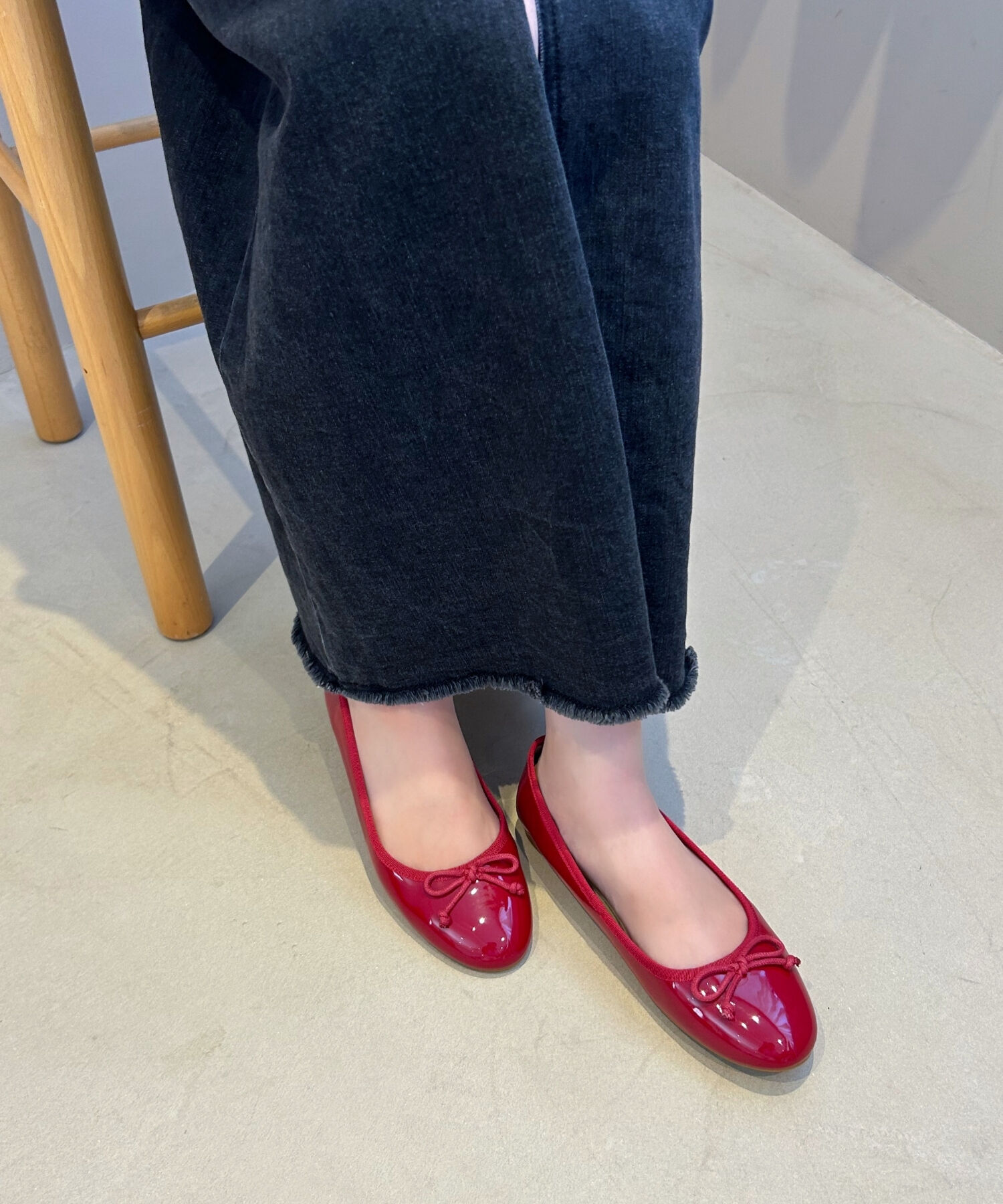 ORiental TRaffic「【 WEB限定 】 バレエシューズ /R-4006 パンプス フラット 厚手クッション エナメル ヒール1cm」|パンプス|