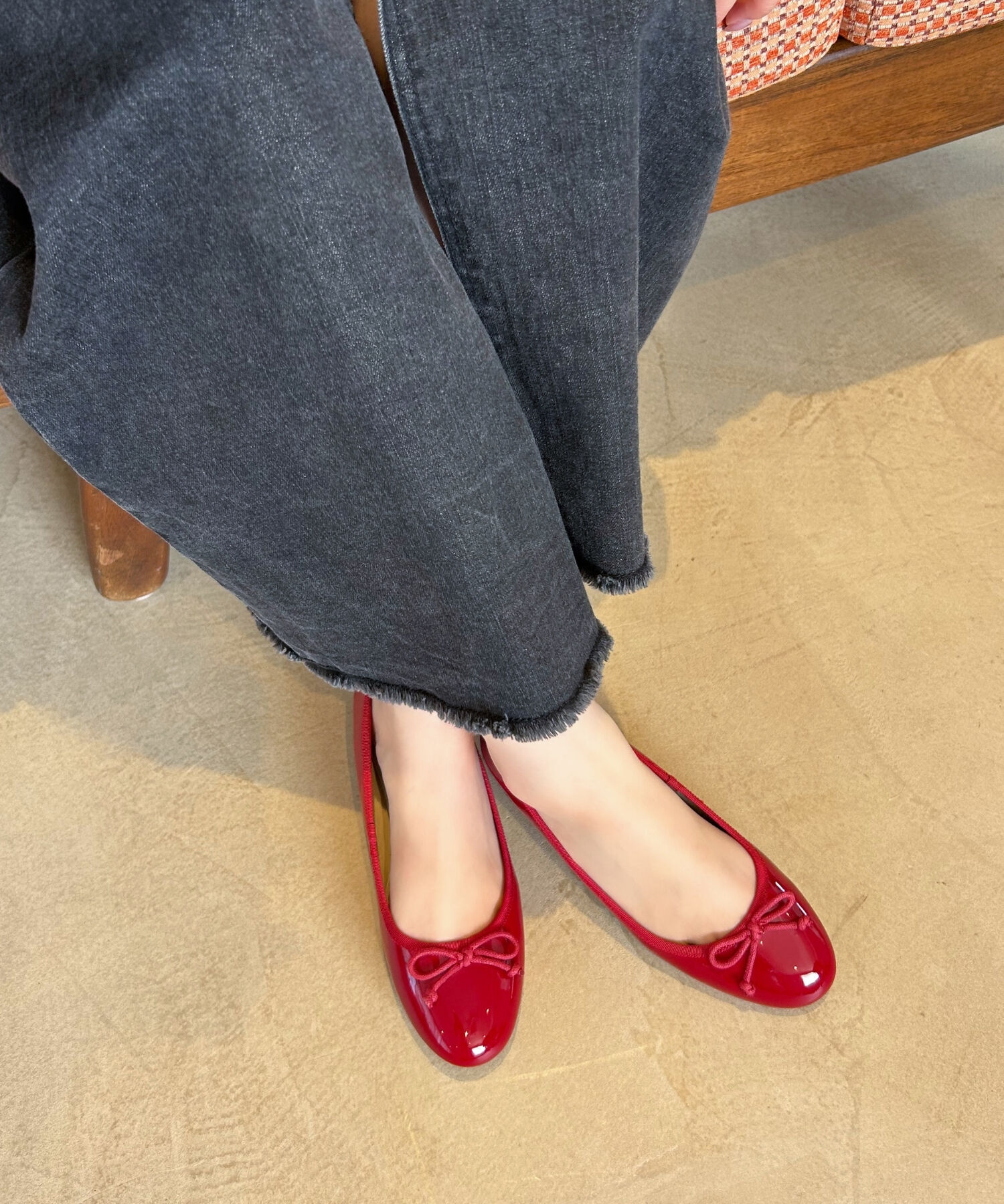 ORiental TRaffic「【 WEB限定 】 バレエシューズ /R-4006 パンプス フラット 厚手クッション エナメル ヒール1cm」|パンプス|