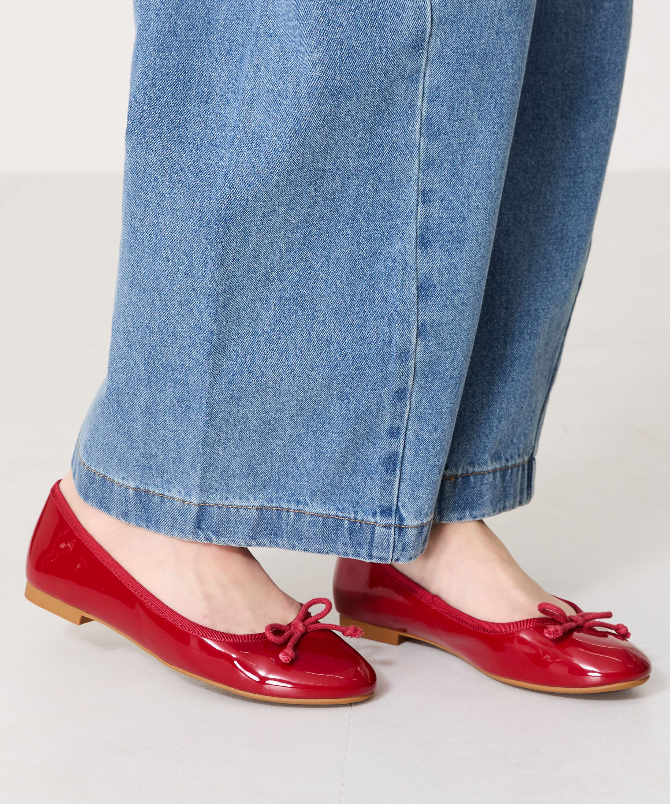 ORiental TRaffic「【 WEB限定 】 バレエシューズ /R-4006 パンプス フラット 厚手クッション エナメル ヒール1cm」|パンプス|