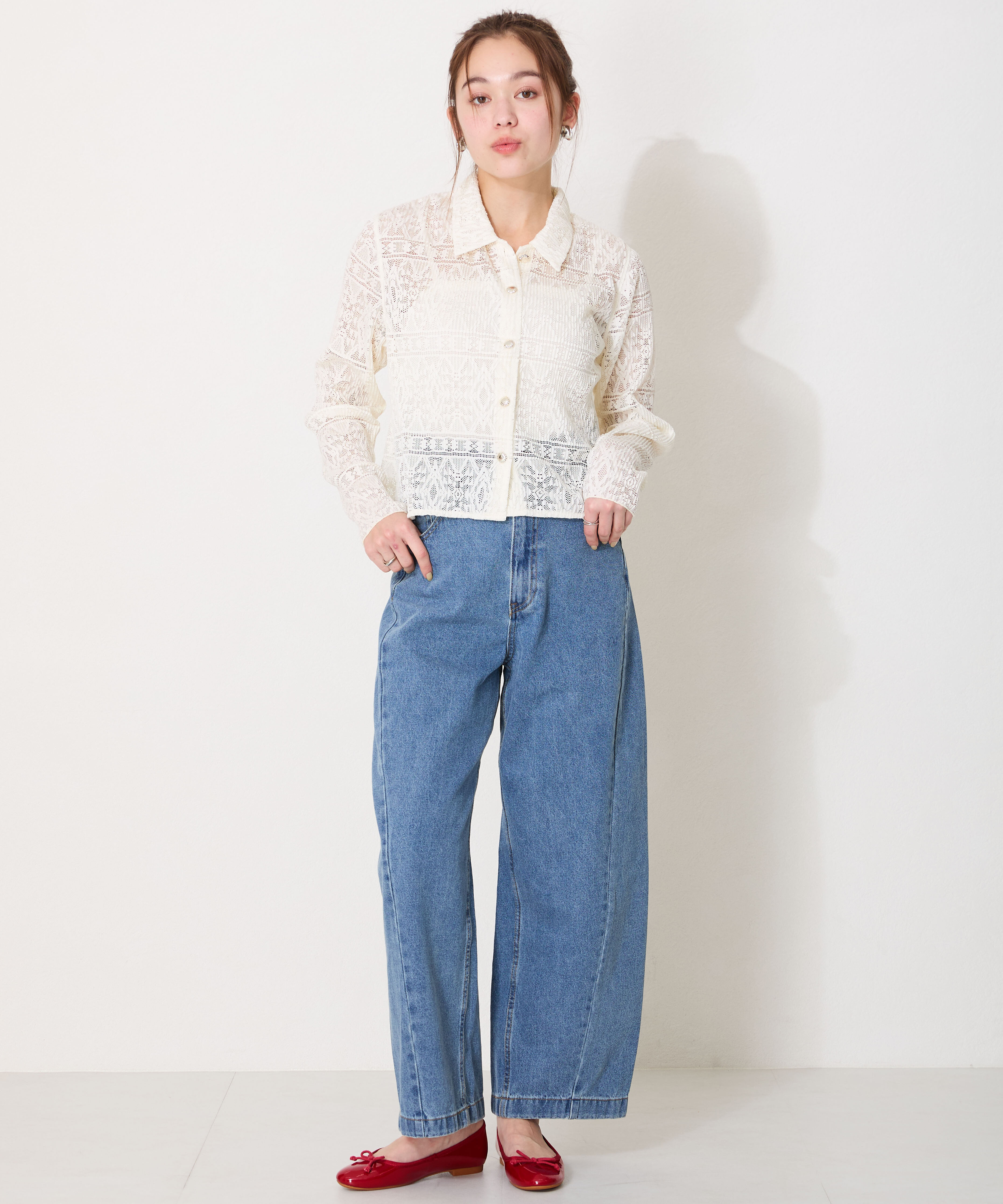 ORiental TRaffic「【 WEB限定 】 バレエシューズ /R-4006 パンプス フラット 厚手クッション エナメル ヒール1cm」|パンプス|