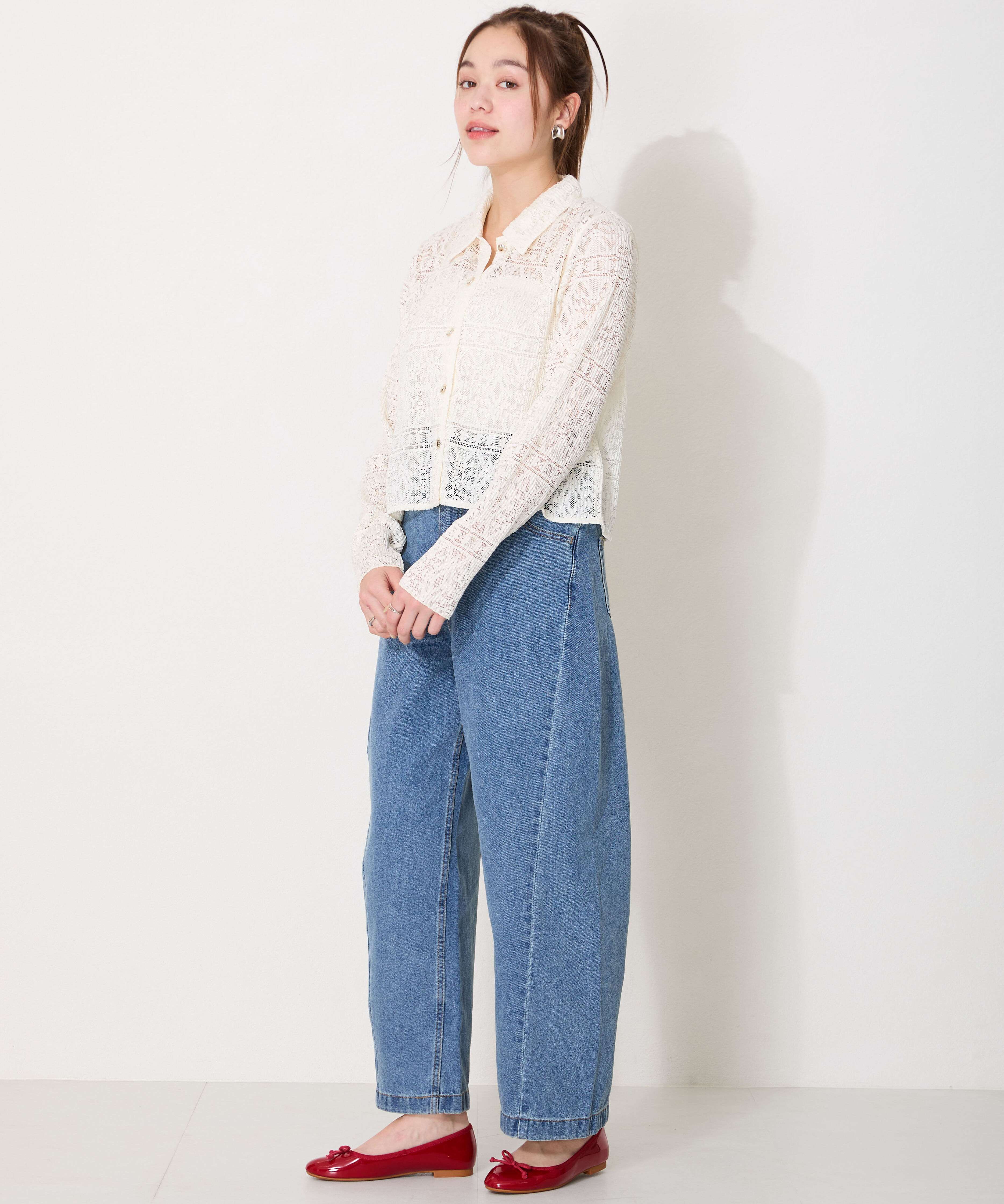 ORiental TRaffic「【 WEB限定 】 バレエシューズ /R-4006 パンプス フラット 厚手クッション エナメル ヒール1cm」|パンプス|