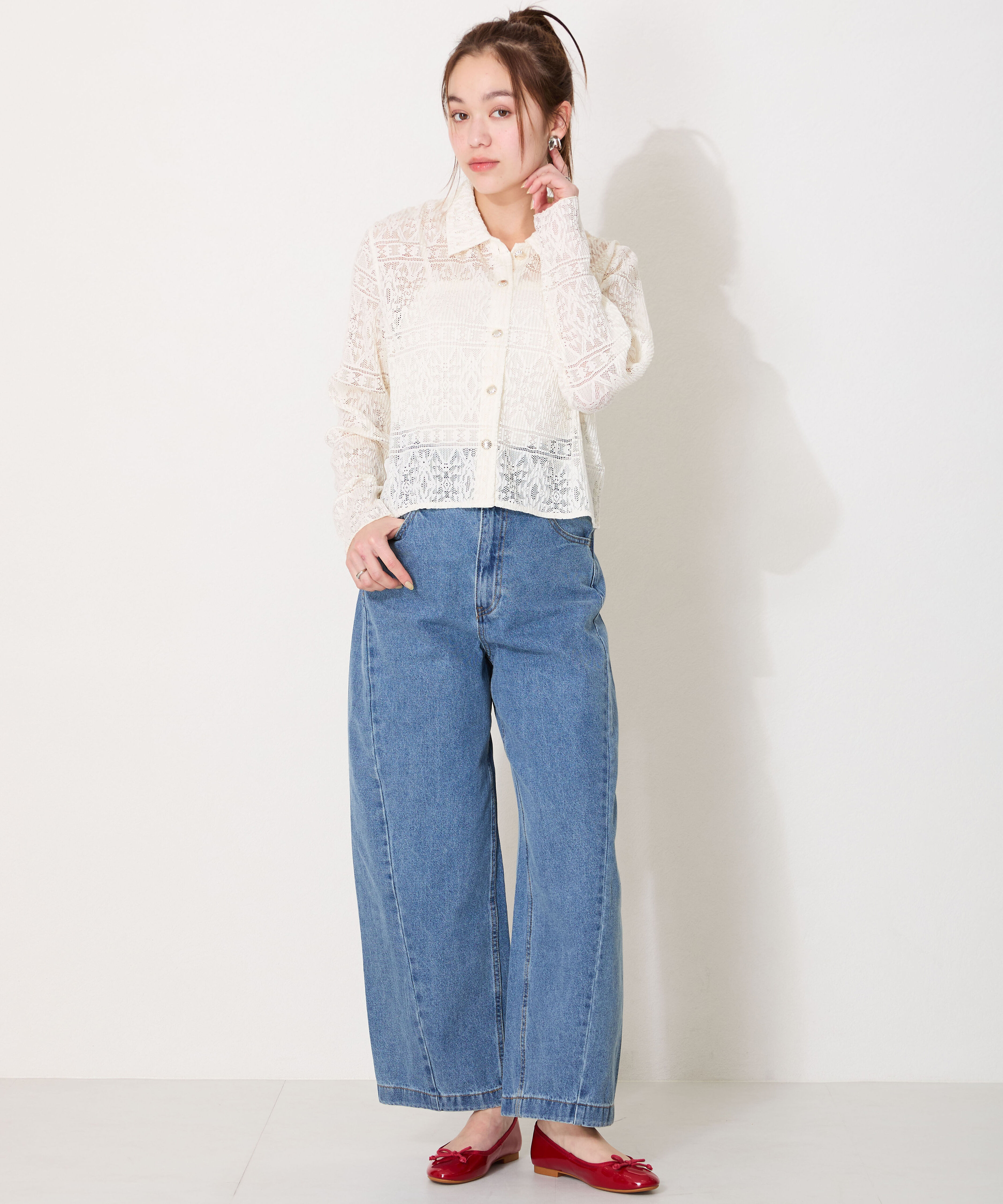 ORiental TRaffic「【 WEB限定 】 バレエシューズ /R-4006 パンプス フラット 厚手クッション エナメル ヒール1cm」|パンプス|