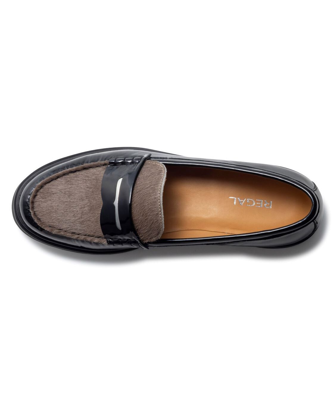 REGAL SHOES「REGAL 【新色】メタルプレートローファー【ヒール30mm】　商品コード：F30SBB」|ローファー|