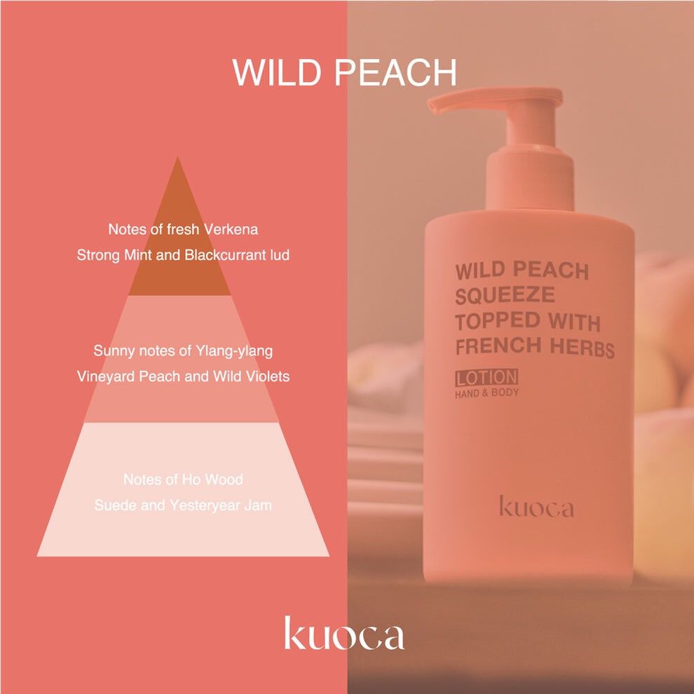 kuoca「【kuoca】ハンド&ボディウォッシュ ワイルドピーチ」|ボディクレンジング|