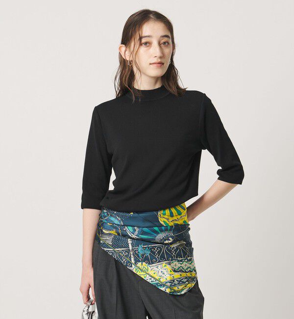 UNITED ARROWS「５分袖 ミニ ハイネック ニット ‐ウォッシャブル‐」|ニット・セーター|