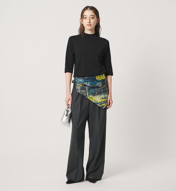 UNITED ARROWS「５分袖 ミニ ハイネック ニット ‐ウォッシャブル‐」|ニット・セーター|