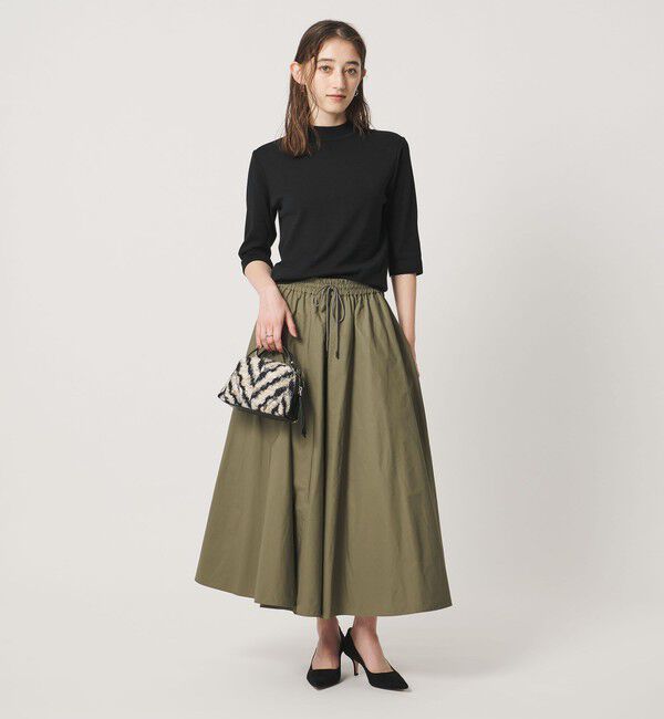 UNITED ARROWS「５分袖 ミニ ハイネック ニット ‐ウォッシャブル‐」|ニット・セーター|