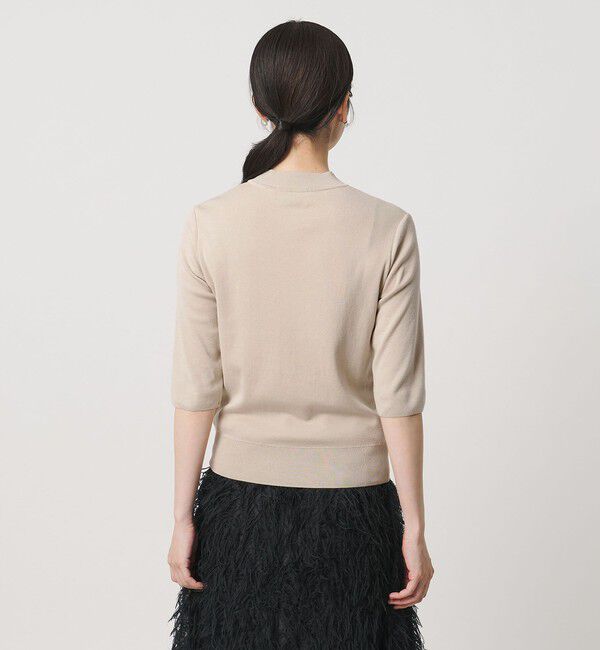 UNITED ARROWS「５分袖 ミニ ハイネック ニット ‐ウォッシャブル‐」|ニット・セーター|