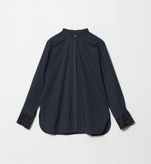 UNITED ARROWS「4WAY エンブロイダリー バンドカラー シャツ」|シャツ・ブラウス|