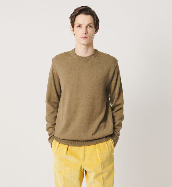 UNITED ARROWS「YAMAGATA ミドルゲージ クルーネック ニット」|ニット・セーター|